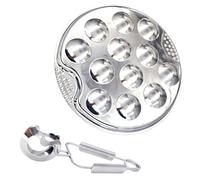 Angoily Plaque Escargot Set Ensemble Plat D' Escargot en Acier Inoxydable avec 12 Trous de Compartiment Set D' escargots Escargot Assiette D' Escargot D' Escargot Escargot pour Home Hotel