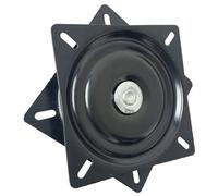 Angoily Plaque Pivotante 10 Pouces pour Siège Pivotant Acier Laminé à Froid Noir, Mécanisme Pivotant 360° Silencieux Roulements Robustes, Base Tournante Meuble pour Chaise de Bureau