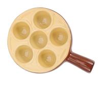 Angoily Plat d'Escargots en Céramique 45 Pouces Plaque de Cuisson Multi-Fentes Résistante Haute Température Plateau pour Coquilles d'Escargots Utilisation Familiale au Four