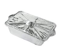 Angoily Plat en Aluminium Jetable Carré 1 Pièce Barquette Alimentaire Résistante Haute Température pour Barbecue et Cuisson au Four Pique- et Repas en Extérieur