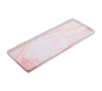 Angoily Plateau à Bijoux Créatif en Céramique Rose Surface Lisse et Facile à Nettoyer pour Rangement Clés et Cosmétiques sur Coiffeuse ou Commode