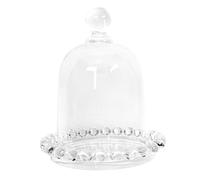 Angoily Plateau à Gâteau Transparent Multi-fonction Verre Cristal avec Cloche Anti-poussière Présentoir Dessert Élégant pour Conservation et Présentation Accessoire Cuisine Pratique et