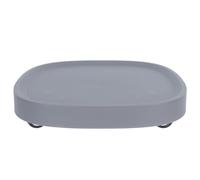 Angoily Plateau Mobile pour Pot De Fleurs Base Flexible 21,8 Cm Gris Avancé 4 roulettes Support pour Plantes Intérieur Extérieur Soucoupe Épaisse Anti-Fuite, Stable Et Pratique pour Déplacer Vos Pots