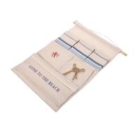 Angoily Pochette de Rangement Suspendue en Coton et Lin, Organisateur Mural Imperméable pour Chambre et Bureau, Paquet de Rangement Poches pour Vêtements et Accessoires, pour Placard