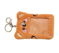 Angoily Pochette en Peluche Kawaii en Forme De Grenouille Format Portefeuille Porte-Cartes Porte-Badge Étui pour Carte Détudiant Pochettes en Peluche Marron