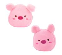 Angoily Pochette Monnaie Peluche Rose 2pcs, Paquet de Rangement Multifonction pour Clés et Cosmétiques, Pratique et Unique, pour Voyage et Affaires