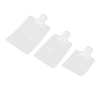 Angoily Pochettes de Voyage Rechargeables pour Liquides - Lot de 12 set de Sachets Souples 30Ml 50Ml 100Ml Semi-Transparents Mats Entonnoir et Étiquettes - Étanches Légères et