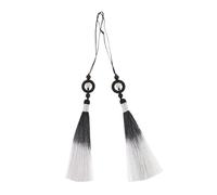 Angoily Pompon Chinois Blanc en Polyester pour Décor d'arts Martiaux, Résistant la Déformation, Ornement Élégant Perle de Fortune, 2 Pièces pour Accessoires Tai Chi