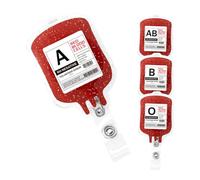 Angoily Porte-badges Acrílique Paillettes 4 Pièces 4 Types Enrouleur Rétractable Clip Crocodile Professionnel Hôpital Infirmières Médecins Usage Bureau