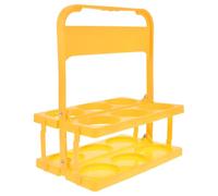 Angoily Porte-Bouteilles Pliable Portable en Plastique Jaune pour 6 Bouteilles de Bière Porte-Gobelet Réutilisable et Léger pour Usage Extérieur et Fêtes Support Compact et Pratique