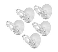 Angoily Porte-brosses à Dents sans Perçage 5 Pièces Plastique Transparent Support Mural Adhésif Gain de Place Salle de Bain Organisateur Multifonction