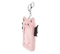 Angoily Porte-Cartes en Peluche Diable Porte-Cartes D'Étudiant Portefeuille pour Hommes Badge Clé Mousqueton Transparent Portefeuille Ridge Porte-Cartes D'Identité Mignon