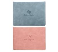 Angoily Porte-certificat de Naissance Joli en Cuir Artificiel Résistant 2pcs Motifs Cartoon, Portable et Pratique, pour Ranger Votre Paquet