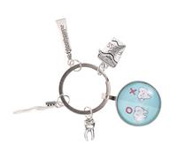 Angoily Porte-clés Dentaire Avec Breloques Dent Brosse à Dents Et Dentifrice Accessoire Léger Pour Sac Décoration Pratique Et Originale