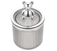 Angoily Porte-cure-dents Décoratif en Abs Blanc Motif Ours Cartoon, Boîte de Rangement Multifonctionnelle pour Bureau et Salle de Bain, Distributeur Créatif et Petits Objets