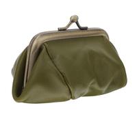 Angoily Porte-Monnaie en Cuir Véritable pour Femme Style Rétro Vert Accessoires en Alliage, Fermeture Facile, comme Présent Élégant et Pratique