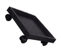Angoily Porte Plante A roulettes, Soucoupe Carrée 290mm 260mm Noire | Plateau en Plastique PP Renforcé, 4 Roulettes Pivotantes, Charge 100kg, Usage Intérieur pour Pots
