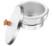 Angoily Pot Chauffe-Cire Intérieur 600 Ml en Aluminium avec Couvercle Accessoire Épilation Pratique et Compact Compatible Chauffe-Cire à Cartouche Ensemble 2 Pièces pour Fondoir à Cire