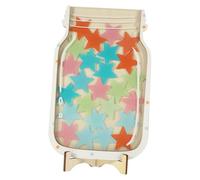 Angoily Pot de Récompense Bois Étoile pour Garçon Fille Système de Tableau de Comportement Décoratif pour Salle de Classe Bocal Motivateur Éducatif pour École et Maison