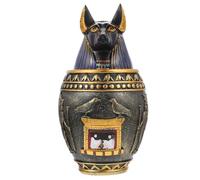 Angoily Pot Décoratif à Thème Égyptien Canopic Moyen en Résine Sculptée, Ornement Délicat pour Décoration Intérieure, Objet Artisanal pour Amateurs D’égypte Ancienne, Rangement Décoratif