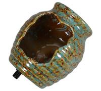 Angoily Pot Fontaine Céramique Cascade Eau pour Jardin et Aquarium Vasque Hydroponique Circulante Décorative Jarre Écologique pour Bassin Fontaine Intérieur et Extérieur Accessoire de