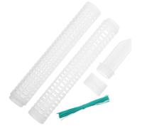 Angoily Poteaux en Mousse Empilables pour Plantes Grimpantes 285X4 CM en Plastique PP 20 Attaches Vertes 1 Connecteur et 1 Piquet de Fixation - Support Intérieur pour Monstera et