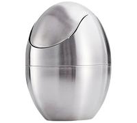 Angoily Poubelle de Bureau Compacte en Acier Inoxydable 304 Couvercle Basculant Mini Poubelle Réutilisable pour Salle de Bain et Bureau Corbeille à Papier Pratique et Hygiénique