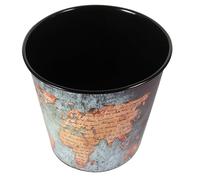 Angoily Poubelle Vintage en Métal Grand Format Bac à Ordures sans Couvercle pour Salle de Bain Chambre et Bureau Poubelle Ménagère Robuste et Décorative Seau à Déchets Polyvalent pour