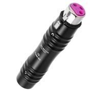 Angoily Préamplificateur de Microphone en Ligne, Amplificateur de Micro, 48v, Gain 28 Db, Tube en Aluminium Noir, Xlr 3 Broches, pour Microphones Dynamiques et Ruban, Scène et Usage