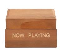 Angoily Présentoir à Disques Vinyles en Bois Massif Brun Support de Bureau Compact pour Vinyle et CD Rangement Stable pour Décoration Intérieure et Organisation de Table