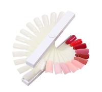 Angoily Présentoir à Vernis à Ongles en Spirale 24 Couleurs Carte Nuancier en Éventail pour Entraînement Nail Art Bâtonnets pour Faux Ongles Outil Professionnel et Usage Personnel