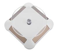 Angoily Présentoir Tournant Solaire pour Bijoux 360° Motorisé, Plateau Rotatif Abs Blanc Multifonction pour Exposition et Décoration, Support Rotatif Solide pour Boutique et Maison