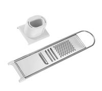 Angoily Râpe à Ail Manuelle Protège-main en Plastique Blanc, Râpe Légumes et Fromage Compacte, Outil Cuisine Pratique pour Pommes de Terre, Gingembre et Assaisonnement, Sécurité