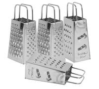 Angoily Râpe à Fromage Multifonction en Acier Inoxydable, Lot de 4 Mini Râpes Manuelles 4 Faces, pour Fromage, Chocolat et Agrumes, Compacte et Légère, la Cuisine Maison et Camping