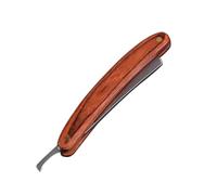 Angoily Rasoir à Barbe Manuel en Acier Inoxydable Manche en Bois Rouge Coupe-Choux Traditionnel pour Hommes Rasoir Droit Portable pour Salon de Coiffure Rasage Précis et Confortable