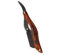 Angoily Rasoir Portable à Manche Bois pour Homme, Coupe-Choux Multifonction sans Lame, Support Stable et Design Compact pour Rasage Manuel et Soin Barbe