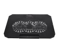 Angoily Refroidisseur d'air USB pour Ordinateur Portable 14-15,6 Pouces, Support Ventilé Double Ventilateur Silencieux en Abs Noir, Accessoire Pratique pour Bureau et Gaming