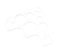 Angoily Règle de Coins Ronds Acrylique pour Outils de Positionnement Cuir Gabarits Diy Pratiques pour Artisanat Cuir