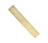 Angoily Règle Droite Laiton Double Échelle Gravée Outil Multifonctionnel de Dessin et Mesure pour Étudiants Bureau et École