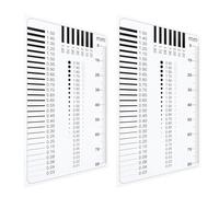 Angoily Règle Transparente de Haute Précision en Plastique 2pcs pour Détection des Défauts et Analyse des Fissures en Impression et Analyse sur Site