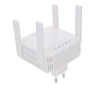 Angoily Répéteur WiFi 300 Mbps sans Fil 4 Antennes, Extenseur De Portée pour Maison Et Bureau, Compatible 2,4 Ghz, Amplificateur Signal WLAN Blanc Européen Ac220-240v