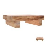 Angoily Repose-Pieds en Bois de Paulownia Antidérapant pour Personnes Âgées Marchepied Large et Stable Tabouret Compact pour Bureau et Usage Intérieur Extérieur