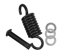 Angoily Ressort de Chaise Hamac Robuste en Acier Noir Kit 1 Grand Ressort 1 Goupille 3 Silencieux Quincaillerie Suspendre pour Fauteuil Suspendu Balançoire de Jardin Accessoires Patio