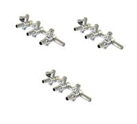 Angoily Robinet Metallique Aquarium Pompe à Air pour Aquarium 3pcs Équipement en Acier Inoxydable Séparateur