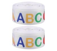 Angoily Ruban en Polyester pour Travaux Manuels Scolaires, 2 Rouleaux Faciles à Couper Façonner, pour Décoration Fête de Rentrée Scolaire