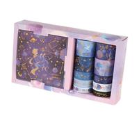 Angoily Ruban Washi Décoratif avec Autocollantes Adhésif Masking Tape pour DIY Scrapbooking Décoration Carnet Motifs Étoiles et