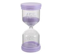 Angoily Sablier de Sauna 45 en Verre Résistant à L'humidité, Minuteur pour Accessoires de Spa, Coloris Mauve Macaron, Minuterie Pile, Accessoire Pratique pour Bain et Spa
