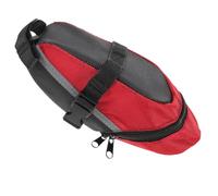 Angoily Sacoche de Selle Arrière Multifonctionnelle pour Vélo, 1 Pièce Rouge, Nylon Velours Solide, Grosse Capacité de Rangement sous Siège, Compatible VTT et Vélo Pliant, pour Randonnée