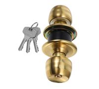 Angoily Serrure de Porte Acier Inoxydable avec Bouton Sphérique Verrouillable Poignée de Porte pour Chambre à Coucher Installation Facile Design Ergonomique