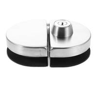 Angoily Serrure Inox sans Perçage pour Porte Vitrée Double Verrou de Vitrine avec Clé Compatible Portes Battantes en Verre Installation Rapide pour Armoires et Bureaux Professionnels